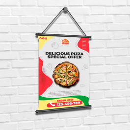 Banner Fosco 70x100 cm 380g   Fosco Bastão e Cordão 